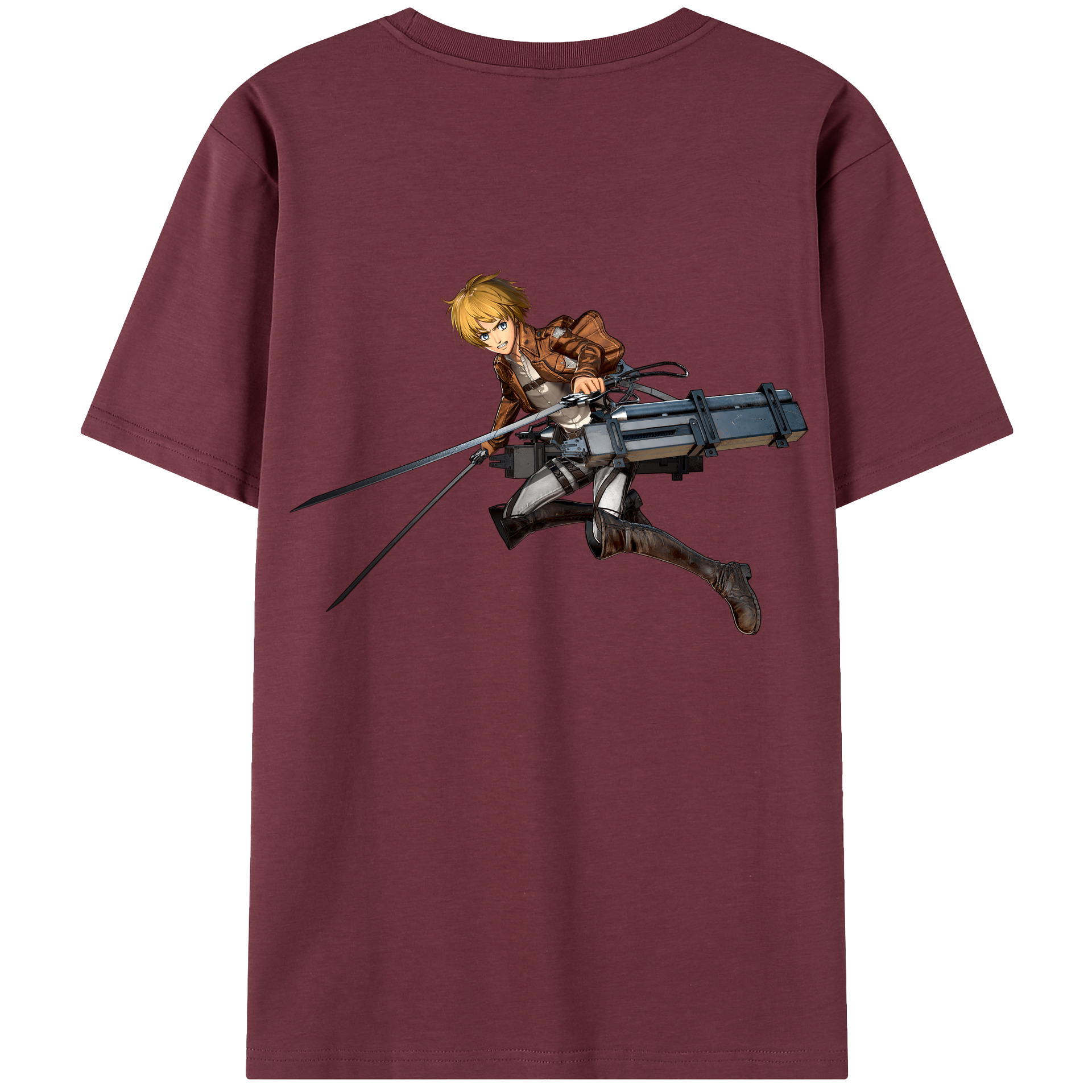 （画像用） 進撃の巨人 アルミン·アルレルト Attack on Titan Armin Arlert 綿100％半袖Tシャツ（背面プリント）